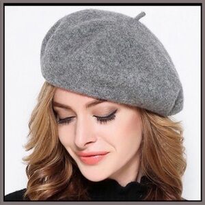 French Beret gray hat